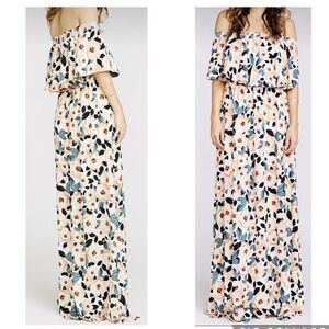 Show Me Your Mumu Hacienda Maxi Dress Steel Magnolia Floral Print XS